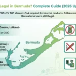 CBD Legality guide to CBD laws in Bermuda 2026 including THC 1 percent limit and certificate of analysis requirement.